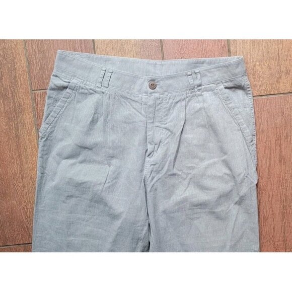Patagonia Island Hemp Organic Cotton Pants Pleated Chambray Size 10 Lagenlook - Picture 3 of 8